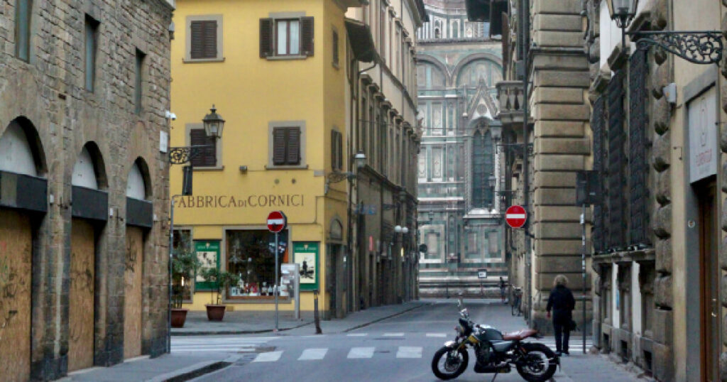 Via dei Serviから見えるフィレンツェの街